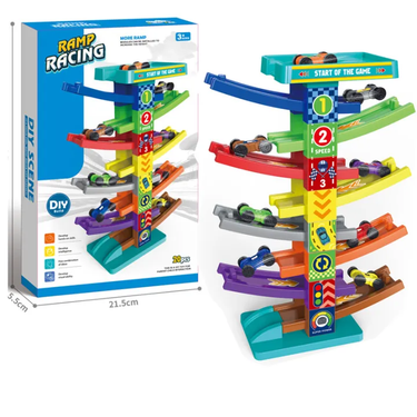 DIY 20Pcs Sliding Cars Ramp Track Set
